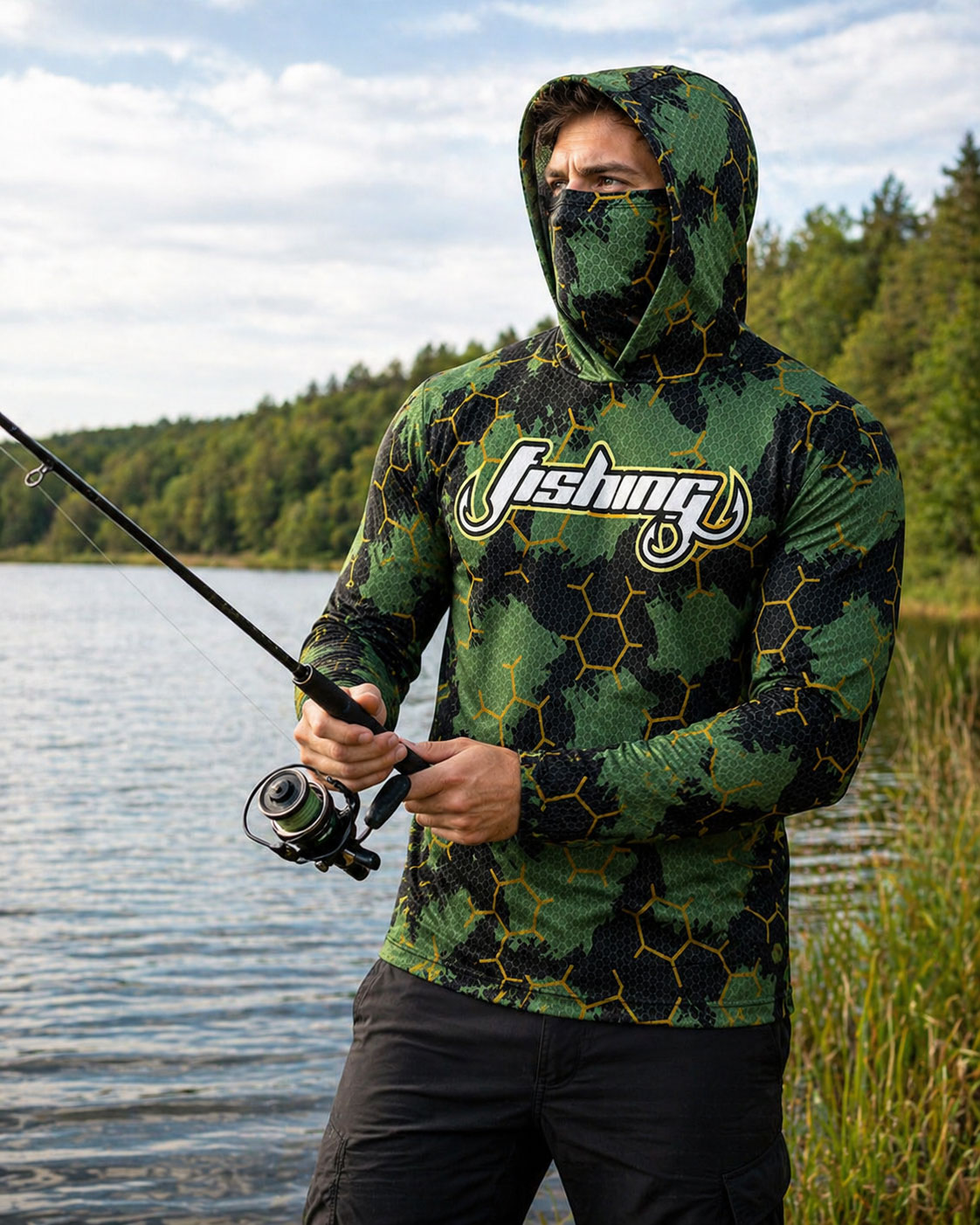 Fishing Hood Riding Tops Wear  - Running Gear review and price