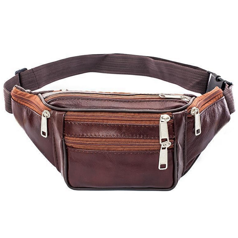 Leather Men Waist Chest Bag Th - Running Belt Waist review and price